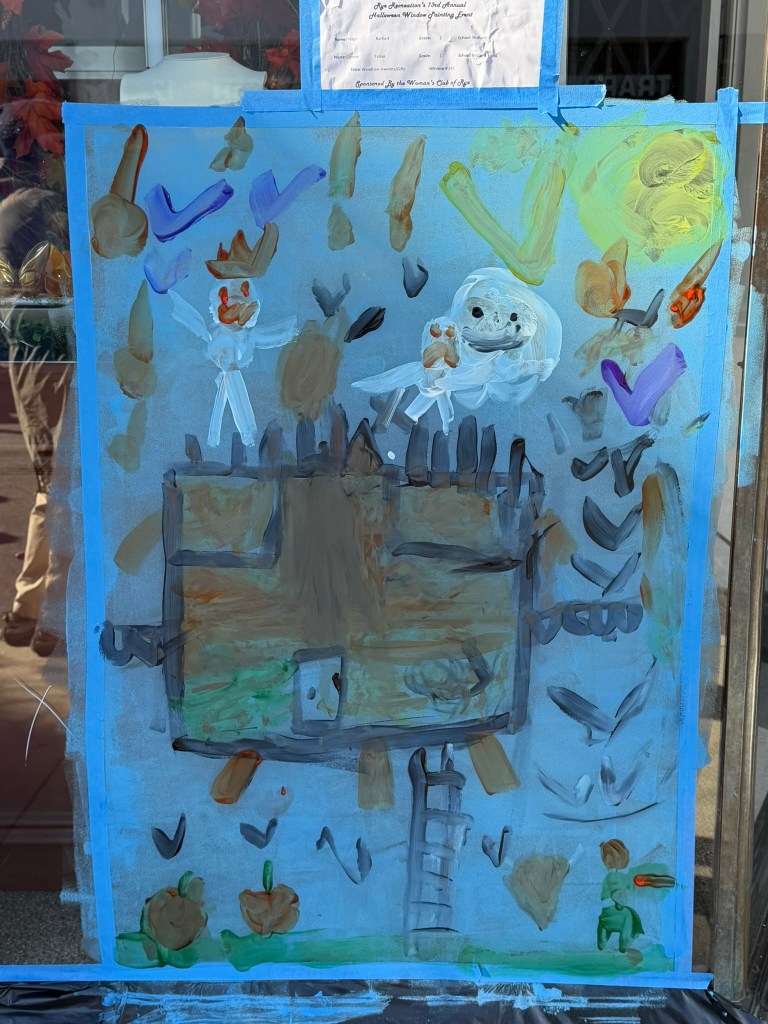 Halloween window painting