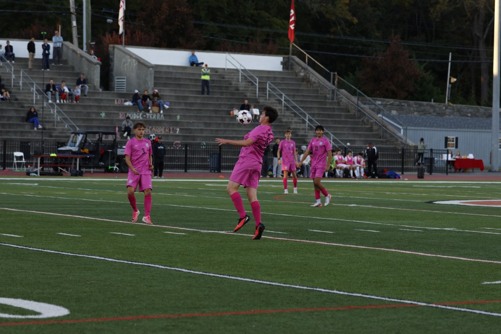 (PHOTO: Rye Boys Soccer senior Alec Dodge Terra (#10) from a win on October 19, 2026. Credit: Alvar Lee.)