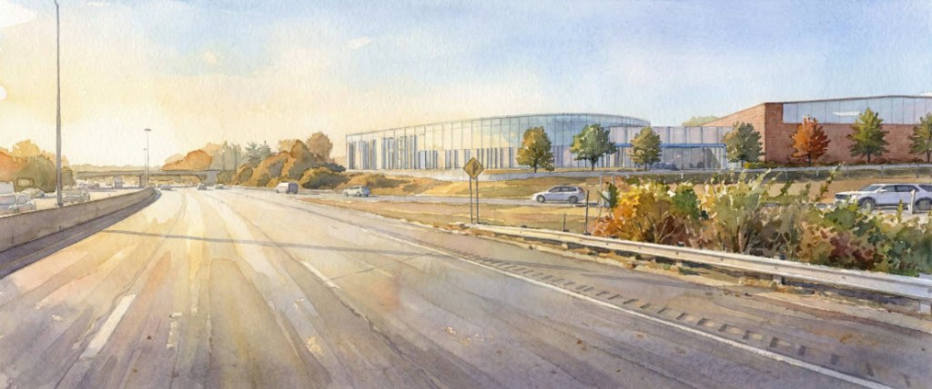 Drawing of proposed new buildings