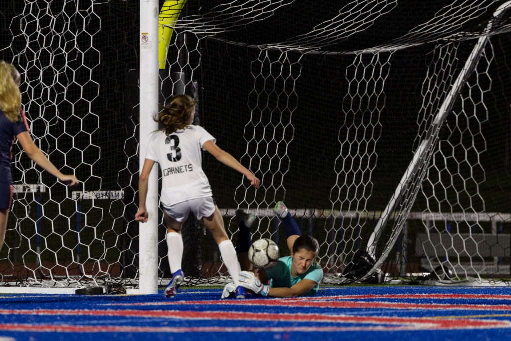 (PHOTO: Rye Girls Soccer's Rose Denvir (#3) from a victory over Byram Hills on October 19, 2026. Credit: Blake Sasse via Aileen Brown.)