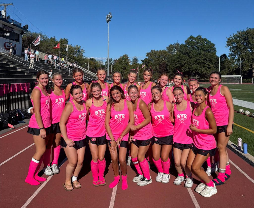 (PHOTO: The Rye Field Hockey team from their Play for Pink game on October 3, 2026. Contributed.)